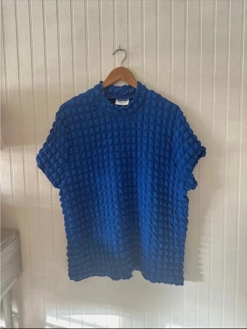 Jolie & Joy Cobalt Blue Waffle Top Like New sz 3X